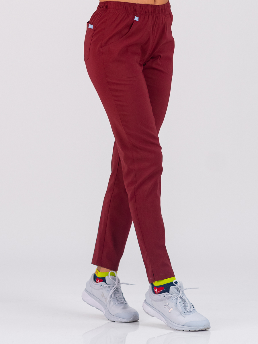 Pantalone SuperStretch Slim Bordo/XS